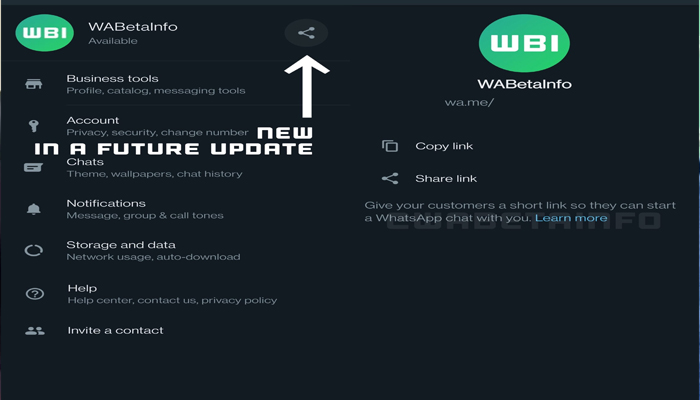 A screengrab of how the future update will look like. — WABetainfo