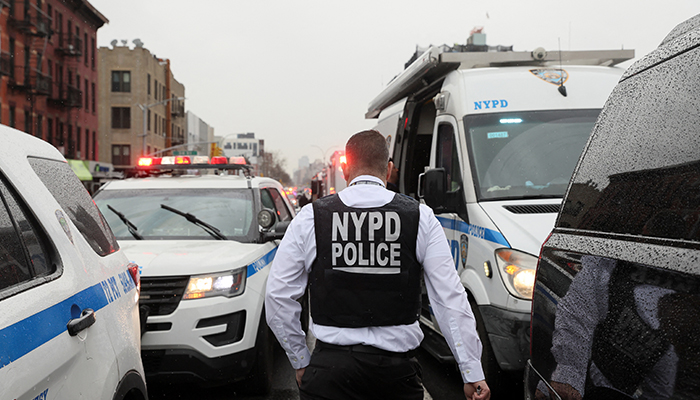 Multiple people shot in New York City subway station, trains halted 2 A police officer works near the scene of a shooting at a subway station in the Brooklyn borough of New York City, New York, US, on April 12, 2022. — Reuters