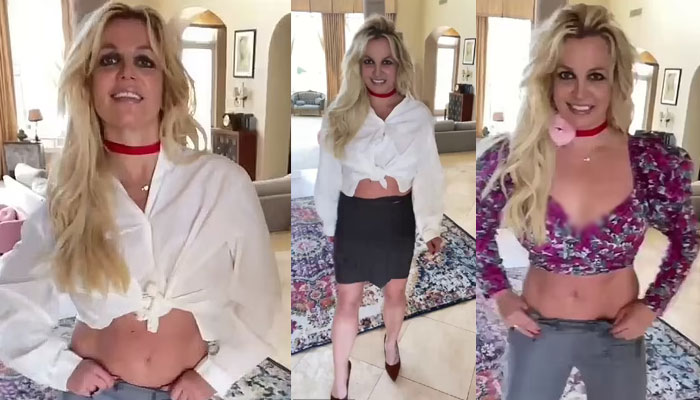Britney Spears delights fans as she shows off her small baby bump after announcing pregnancy