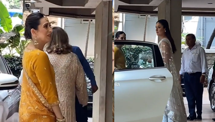 Ranbir-Alia wedding: Kareena Kapoor, Karisma Kapoor doll up for FIRST event
