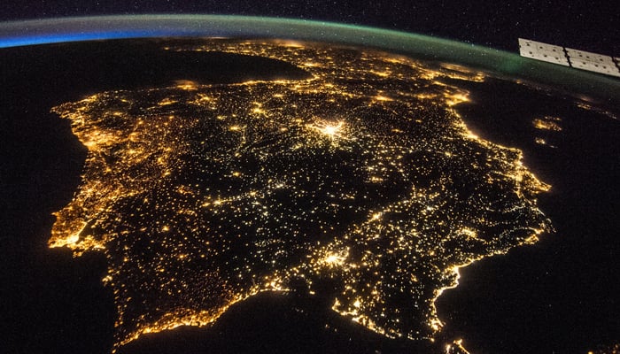 One of the Expedition 40 crew members aboard the International Space Station recorded this early evening photo of the entire Iberian Peninsula on July 26, 2014. — Facebook/ISS