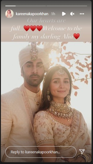 Alia Bhatt, Ranbir Kapoor tied the knot, Kareena, Karan Johar congratulate newlyweds