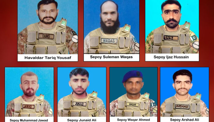 The martyred soldiers of the Pakistan Army. — ISPR