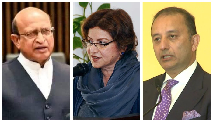 (L to R) MNA from Gujranwala Dr Nisar Ahmed Cheema, MNA Shaista Pervaiz Malik, and Senator Dr Musadik Malik. — Facebook/YouTube/File