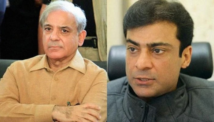 Prime Minister Shehbaz Sharif (L) and Chief Minister of Punjab Hamza Shahbaz. — AFP/File