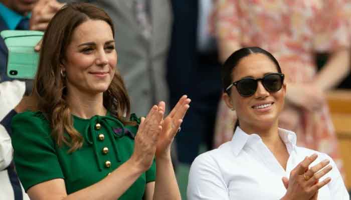 Was Meghan Markle inspired by Kate Middletons white trouser suit worn in Jamaica?