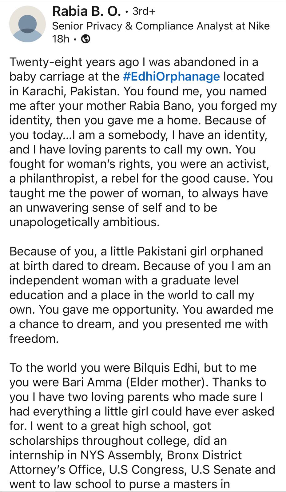 Mother of orphans: A heart-warming tribute to Bilquis Bano Edhi