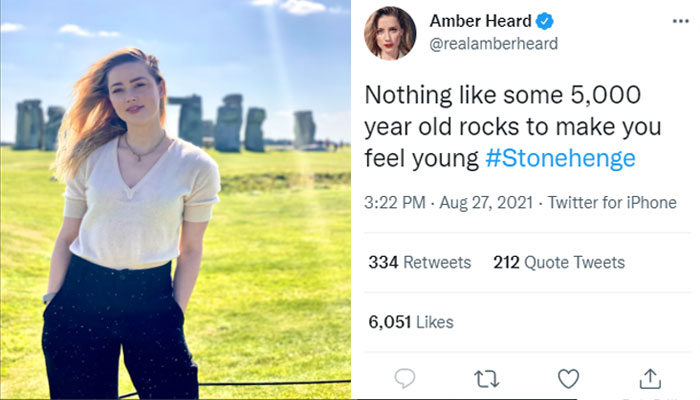 Amber Heards August 2021 Tweet