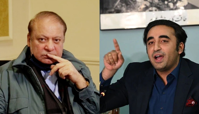 PML-N supremo Nawaz Sharif (L) and PPP Chairman Bilawal Bhutto-Zardari. — Twitter
