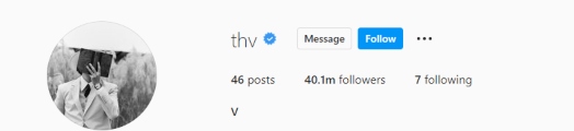 BTS’ V sets new record, crosses 40 million followers on Instagram