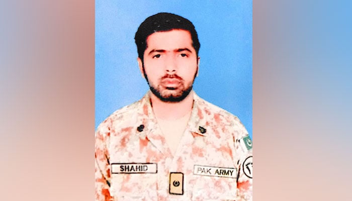 Pakistan Armys Major Shahid Basheer who was martyred during the skirmish between security forces and terrorists. — ISPR