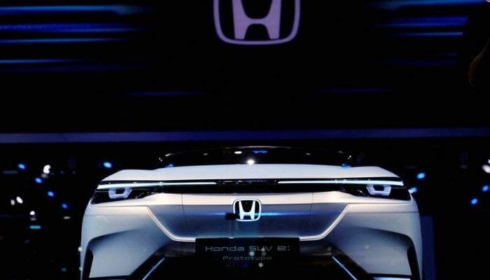 A Honda SUV e:Prototype electric vehicle is seen displayed during a media day for the Auto Shanghai show in Shanghai, China April 20, 2021.— Reuters