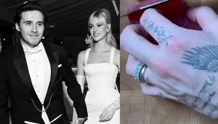 Brooklyn Beckhams huge diamond wedding ring fails to steal the spotlight