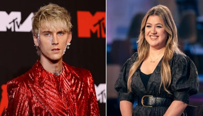 Machine Gun Kelly crashes Kelly Clarkson’s birthday party with surprise entry