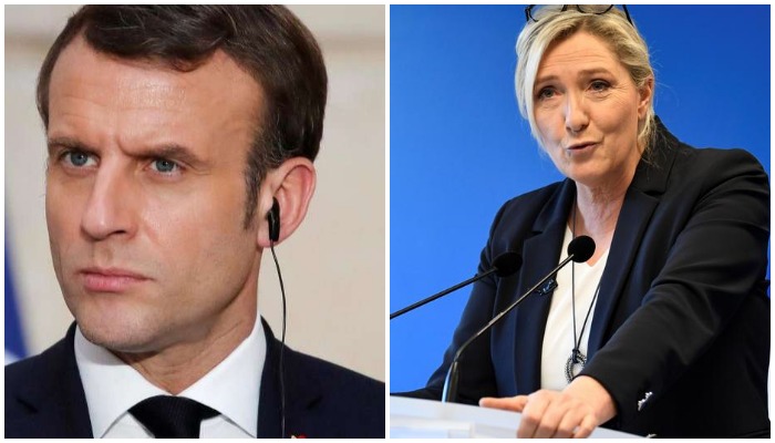 French PresidentEmmanuel Macron (L) and his election contenderMarine Le Pen. — AFP/ AFP-Getty Images