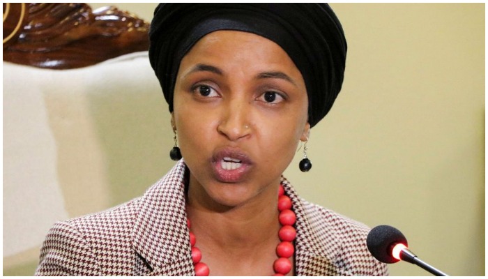 U.S. Representative Ilhan Omar speaks to the media during her visit to Muzaffarabad, Azad Jammu and Kashmir in Pakistan on April 21, 2022. — Reuters/File