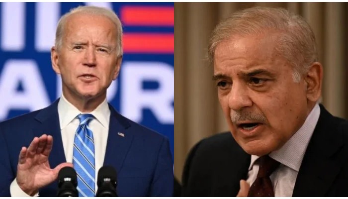 US President Joe Biden (L) and Prime Minister Shehbaz Sharif. — AFP/File