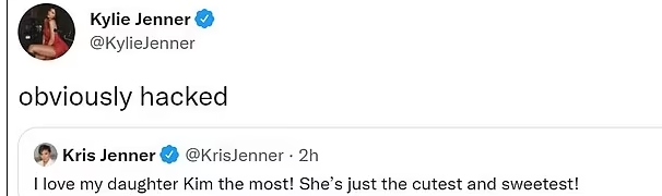 Kylie Jenner thinks Kris Jenner was obviously hacked’ post suspicious tweets