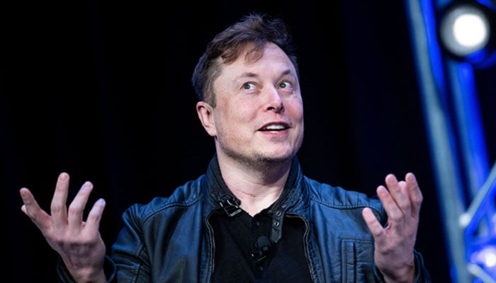 Elon Musk, founder of SpaceX, speaks during the Satellite 2020 at the Washington Convention Center in Washington, DC. Photo— Brendan Smialowski / AFP