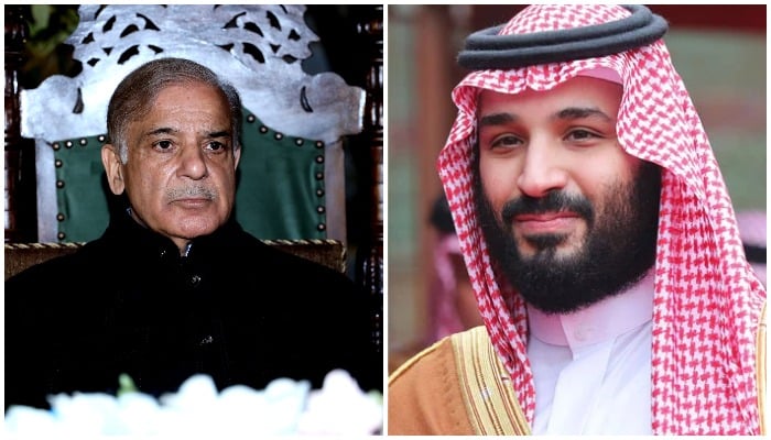 PM Shehbaz Sharif (left) and Prince Mohamed Bin Salman. — Twitter/ AFP/ file