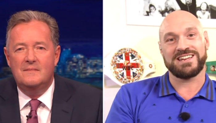 Piers Morgan left red-faced during chat with Tyson Fury