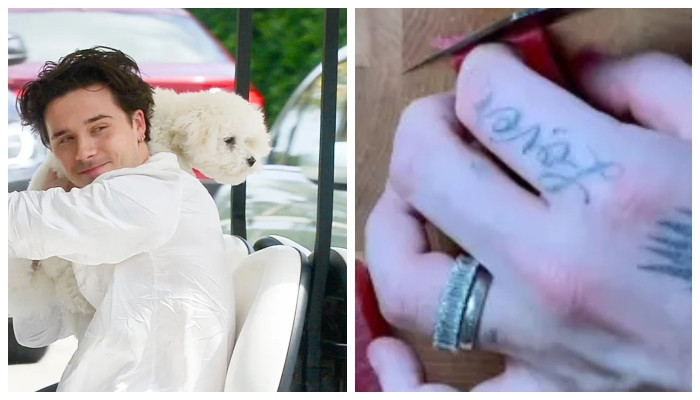 Brooklyn Beckham memamerkan cincin kawin berliannya setelah menikah dengan Nicola Peltz