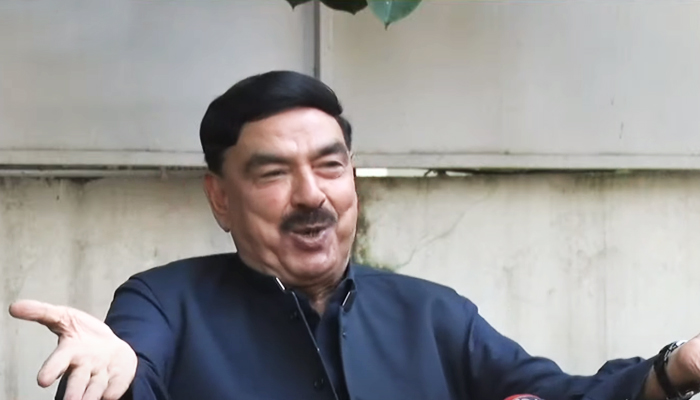 Former interior minister Sheikh Rasheed. — Screengrab