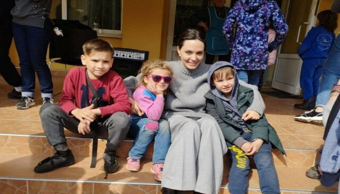 Angelina Jolie visits Lviv, trip interrupted by sirens