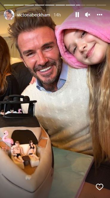 Victoria Beckham CANNOT stop laughing over David Beckham birthday cake