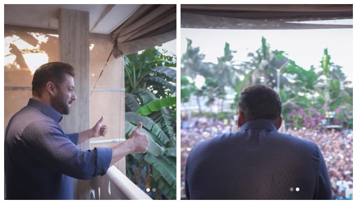 Eid 2022: SalmanKhan shares selfies with fans gathered outside Galaxy apartments