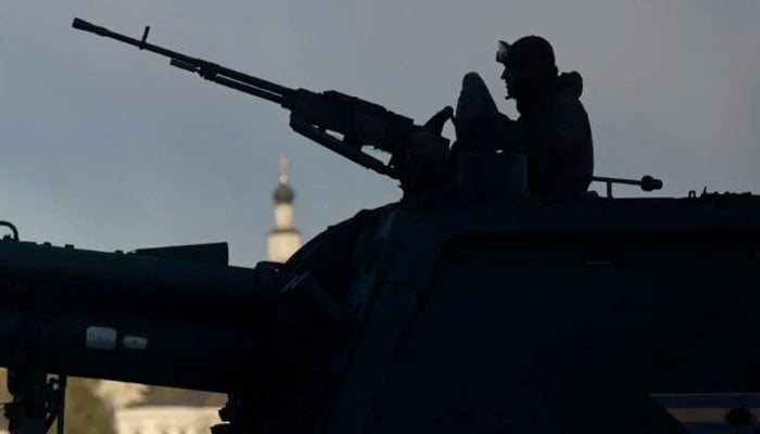 Russian military vehicles drive along the Garden Ring road towards the Red Square for a rehearsal of the Victory Day military parade, in central Moscow on May 4, 2022. Photo: AFP