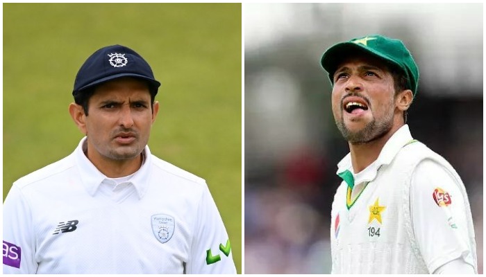 Pakistan quicks Mohammad Abbas (L) and Mohammad Amir. — Reuters/AFP/File