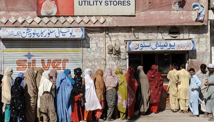 Government ends Ramazan relief package at utility stores. Photo: AFP