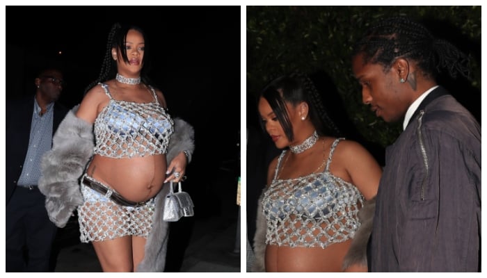 Photos: Rihanna stuns in silver mesh ensemble