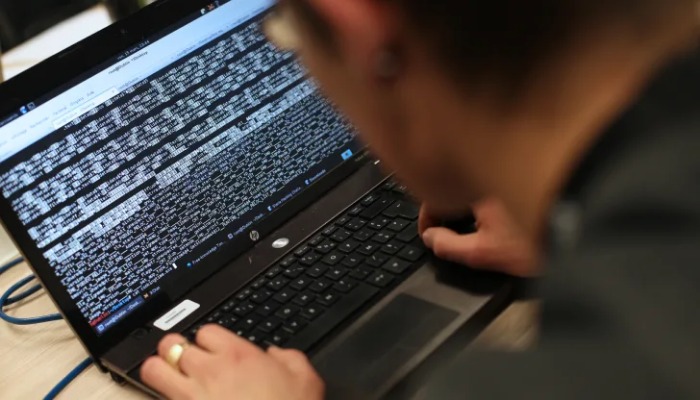 The picture shows a person using a laptop. — AFP/File