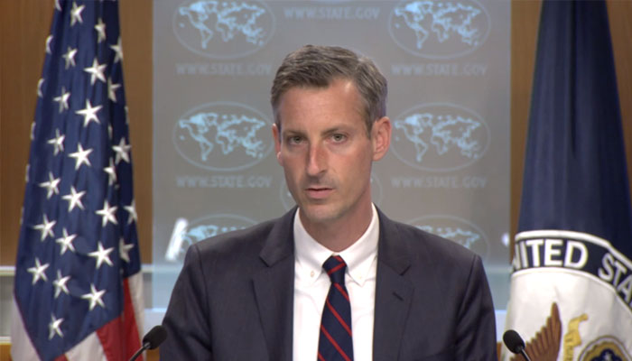 US state department spokesperson Ned Price during a regular press briefing. — US State Department website