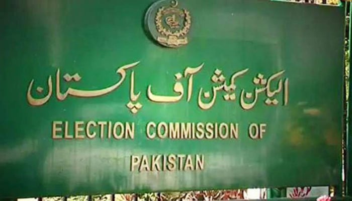 ECP board outside the Commissions office. — Radio Pakistan