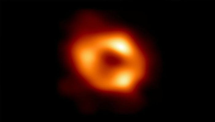 This is the first image of Sagittarius A* (or Sgr A* for short), the supermassive black hole at the center of our galaxy. Photo— Reuters