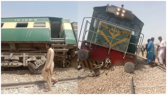 Images of the derailed train. — Photos provided by the reporter