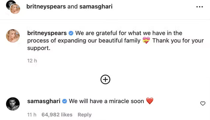 Sam Asghari sends sweet message to Britney Spears after couple loses ‘miracle baby’
