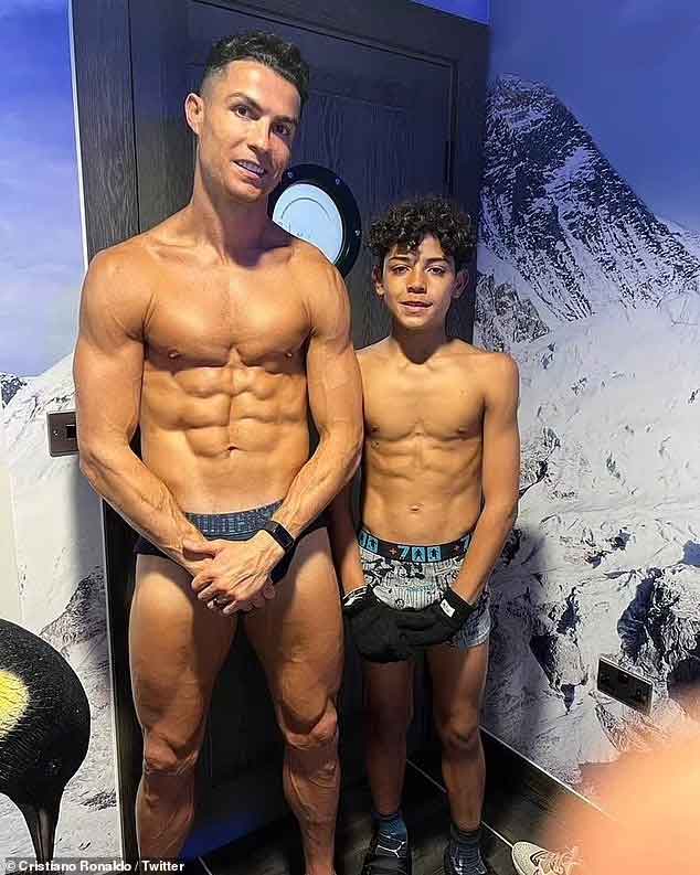 Cristiano Ronaldo stuns as he flaunts his fit physique in new photo with son