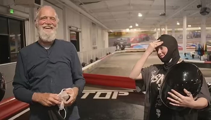 Billie Eilish challenges talk show legend David Letterman to a go-kart race