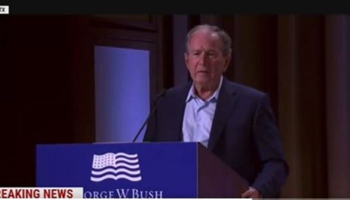 Former US President George W Bush — Screengrab video Twitter MSNBC