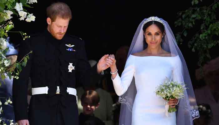Prince Harry and Meghan Markle celebrating very, very isolated four-year anniversary
