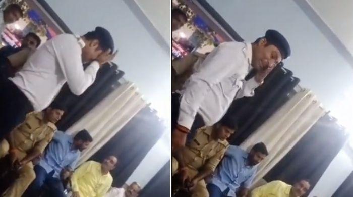 WATCH: Cop weeps after being humiliated by political party supporters