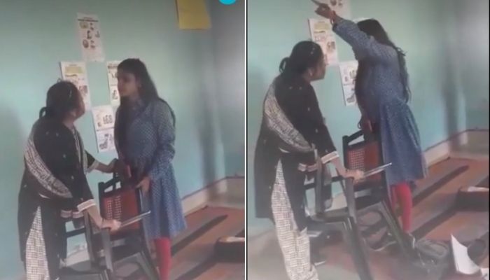 Welcome to India: Watch school teachers fight over chair in hilarious video
