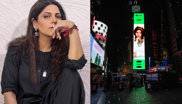 Hadiqa Kiani lights up Times Square after Arooj Aftab, Mehak Ali