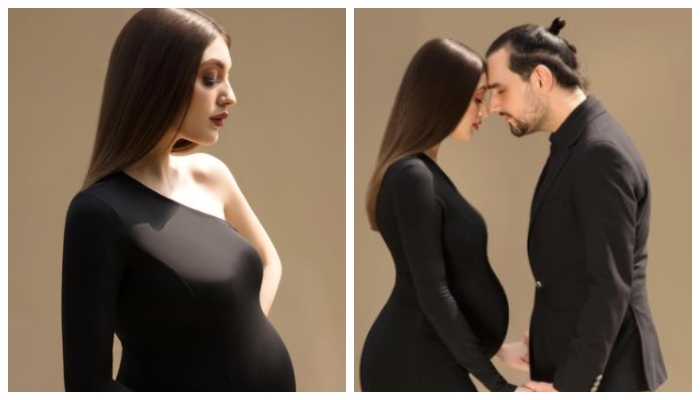 Model Neha Rajpoot, Shahbaz Taseer welcome first child, shares pictures from maternity shoot