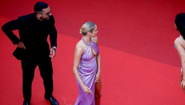 Protester Painted in Ukraine Colors Ejected From Cannes Red Carpet