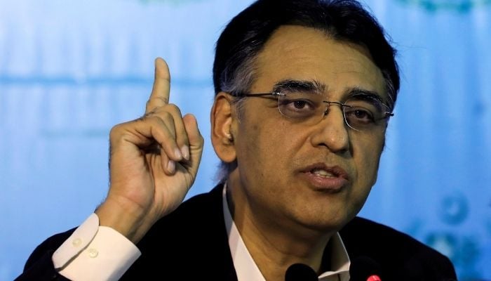 Pakistan Tehreek-e-Insaf (PTI) Secretary General Asad Umar — REUTERS